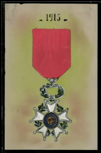 Zelluloid-AK Orden der Ehrenlegion 1915