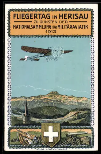 AK Herisau, Fliegertag zu Gunsten der Nationalsammlung für Militäraviatik 1913