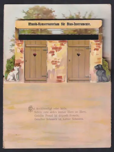 Mechanische-AK Aufklappbare Toiletten, Musik-Konservatorium für Blas-Instrumente
