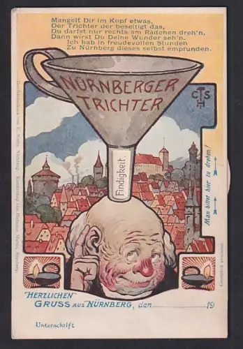 Bewegliche AK Nürnberg, Nürnberger Trichter mit Drehrad