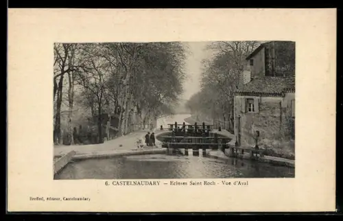 AK Castelnaudary, Ecluses Saint Roch, Vue d`Aval