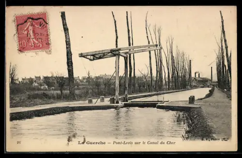 AK La Guerche, Pont-Levis sur le Canal du Cher