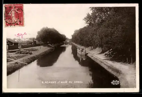 AK Roanne, L`Allée du Canal