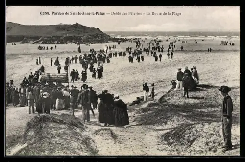 AK Sainte-Anne-la-Palud, Défilé des Pèlerins, La Route de la Plage