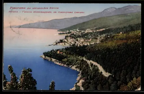 AK Abbazia, Panorama der istrianischen Riviera