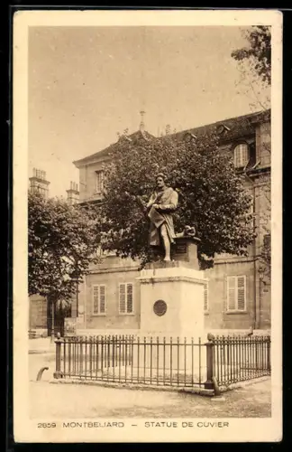 AK Montbeliard, Statue de Cuvier