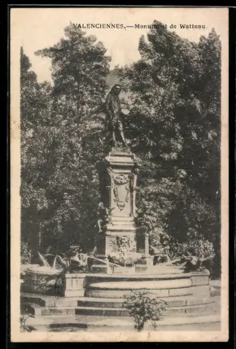 AK Valenciennes, Monument de Watteau