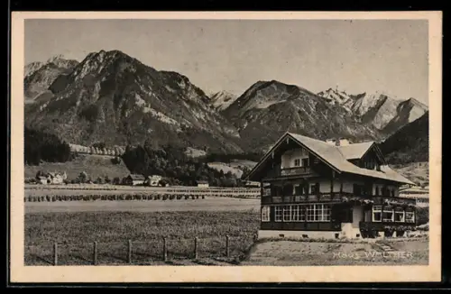 AK Oberstdorf i. b. Allgäu, Hotel-Pension Haus Walther