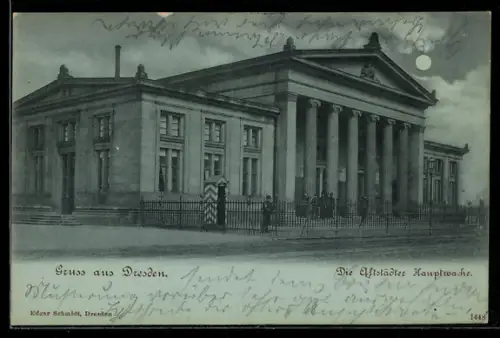 Mondschein-AK Dresden, Altstädter Hauptwache