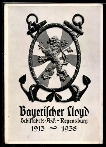 AK Regensburg, Bayerischer Lloyd Schffahrts-AG 1913-1938, Wappen
