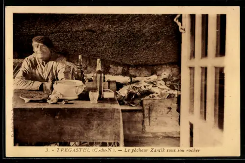 AK Tregastel, Le pêcheur Zantik sous son rocher