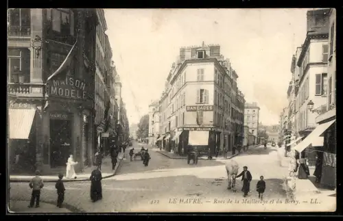 AK Le Havre, Rues de la Mailleraye et du Berry