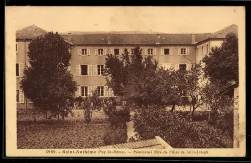 AK Saint-Anthème /Puy-de-Dôme, Pensionnat libre de Filles de Saint-Joseph