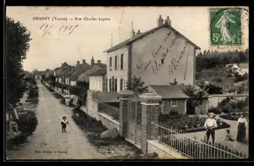 AK Charny /Yonne, Rue Charles Lepère