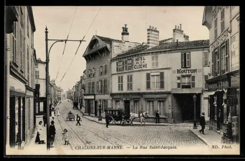 AK Chalons-sur-Marne, La Rue Saint-Jacques