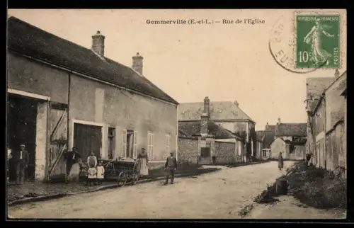 AK Gommerville /E.-et-L., Rue de l`Eglise