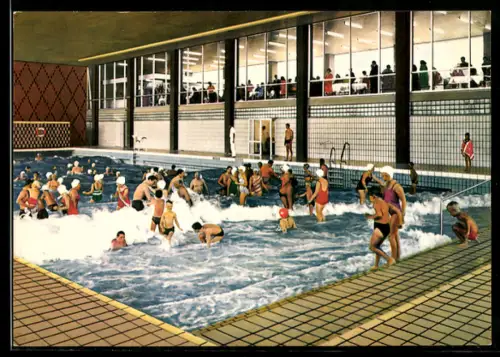 AK Westerland, Menschen im Wellenbad
