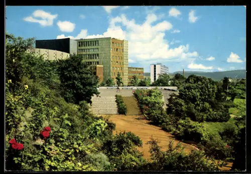 AK Kassel, Partie in der Karlsaue mit Blick zum Theater