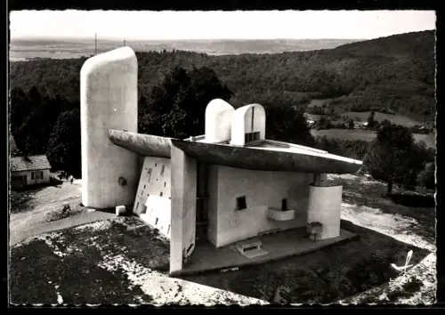 AK Ronchamp, la Chapelle de Notre-Dame du Haut, Architecte: Le Corbusier