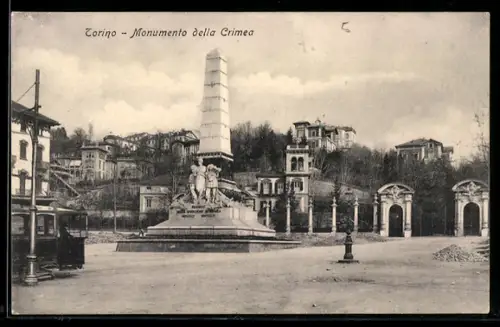 AK Torino, Monumento della Crimea, Strassenbahn
