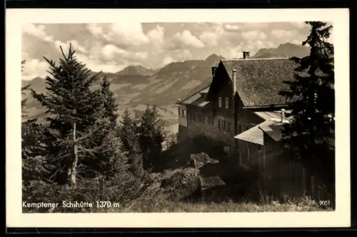 AK Kempten, Blick zur Skihütte auf 1370 m., Allgäuer Festwoche