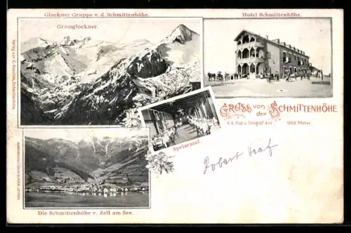 AK Schmittenhöhe, Hotel Aussenansicht & Speisesaal, Grossglockner