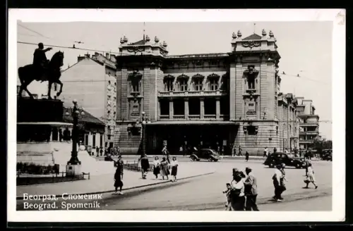 AK Beograd / Belgrad, Spomenik, Gebäudeansicht