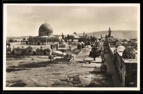 AK Jerusalem, Tempelplatz mit Felsendom