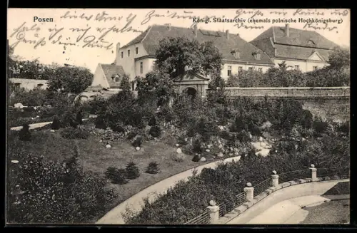 AK Posen, Kgl. Staatsarchiv auf dem Schlossberge