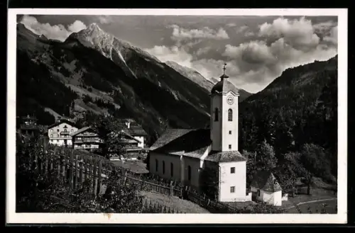 AK Brandberg i. Zillertal, Ortsansicht mit Bergen