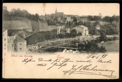 AK Eger, Blick vom Sprung zum Ort