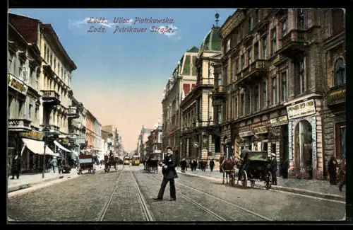 AK Lodz, Petrikauer Strasse