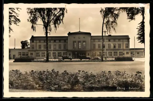 AK Elbing / Elblag, Bahnhof