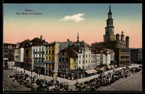 AK Posen-Poznan, Rathaus am alten Markt