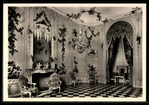 Foto-AK Deutscher Kunstverlag, Nr. 19a: Potsdam, Schloss Sanssouci, Voltairezimmer