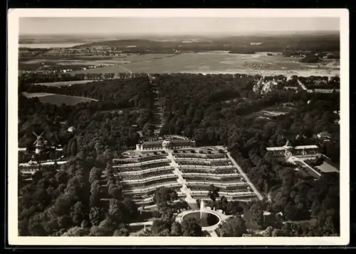AK Potsdam, Schloss Sanssouci, Fliegeraufnahme
