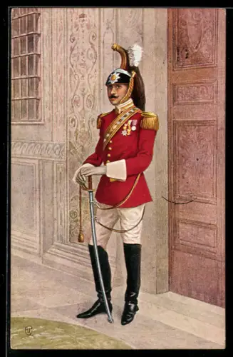 AK Vaticano / Vatikan, Guardia Nobile in grande uniform, Nobelgarde, Galauniform