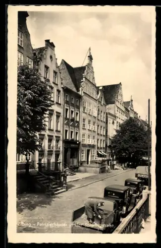 AK Elbing / Elblag, Patrizierhäuser in der Spieringstrasse