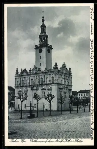 AK Kulm / Chelmno, Rathaus auf dem Platz