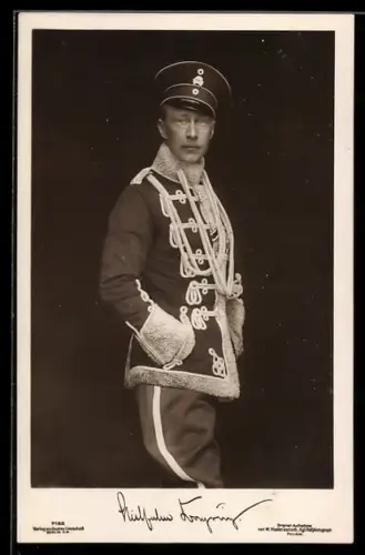 AK Porträt Kronprinz Wilhelm von Preussen in Husarenuniform