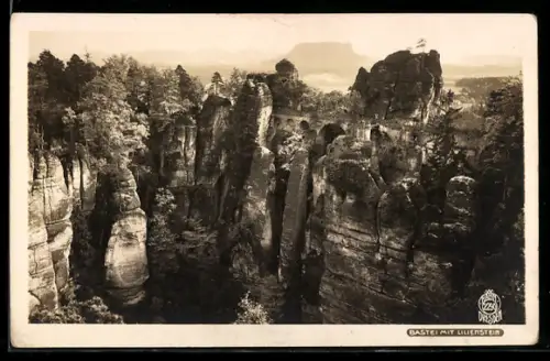 Foto-AK Walter Hahn, Dresden, NR: 2290, Bastei, Lilienstein