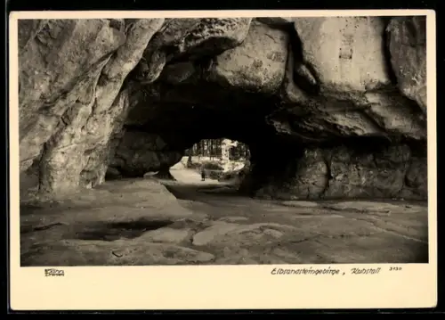 Foto-AK Walter Hahn, Dresden, Nr. 3130: Kuhstall im Elbsandsteingebirge