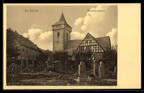 AK Wächtersbach, Ev. Kirche mit Friedhof