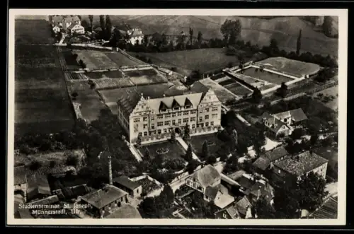 AK Münnerstadt, Studienseminar St. Joseph vom Flugzeug aus