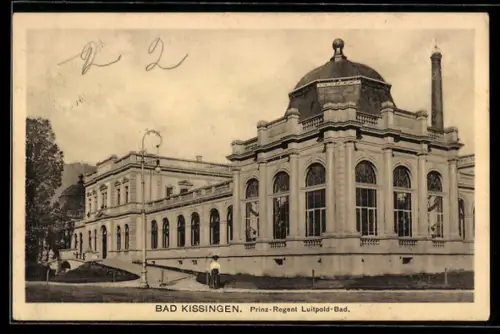 AK Bad Kissingen, Prinz-Regent Luitpold-Bad mit Zufahrt