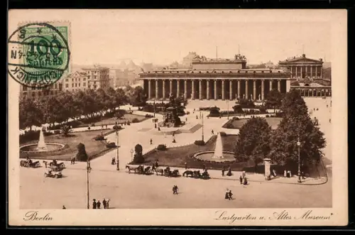 AK Berlin, Fontänen vor dem Alten Museum am Lustgarten