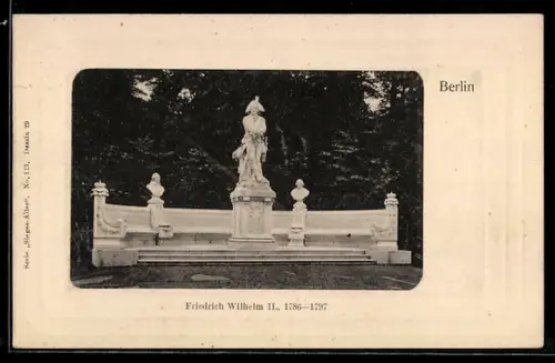 AK Berlin-Tiergarten, Blick auf Denkmal Friedrich Wilhelm II.