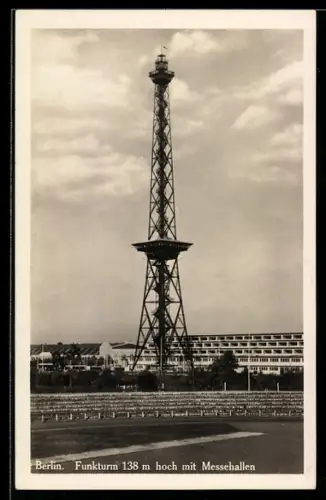 AK Berlin-Charlottenburg, Funkturm und Messehallen