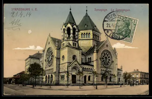 AK Strassburg i. E., La Synagogue