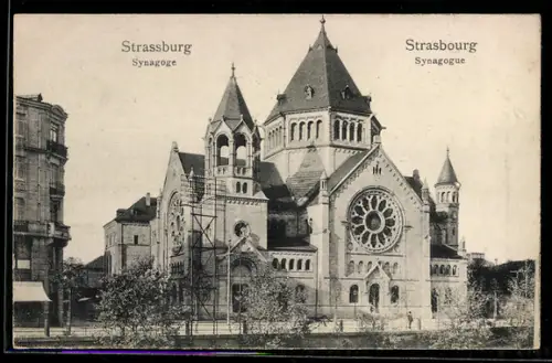 AK Strassburg, Synagoge, Aussenansicht